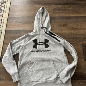 Under Armour Ladies Small Hooded Sweatshirt Loose Fit Gray